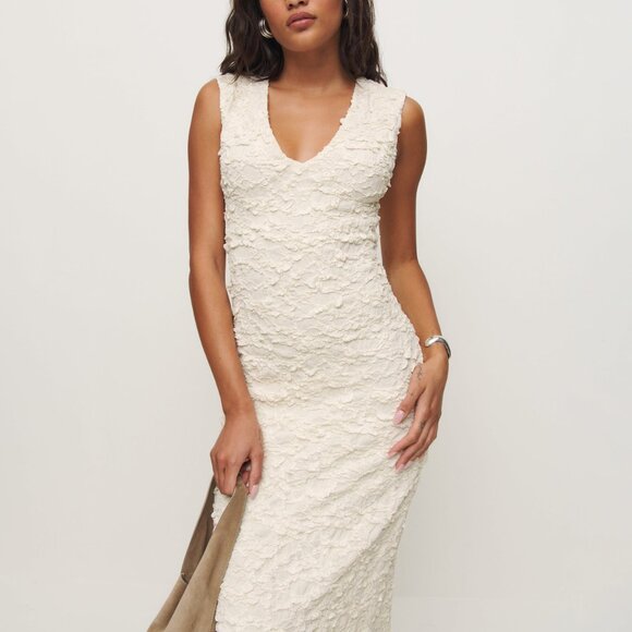 Reformation Dresses & Skirts - NWT Reformation Palm Knit Dress in Cloud sz L